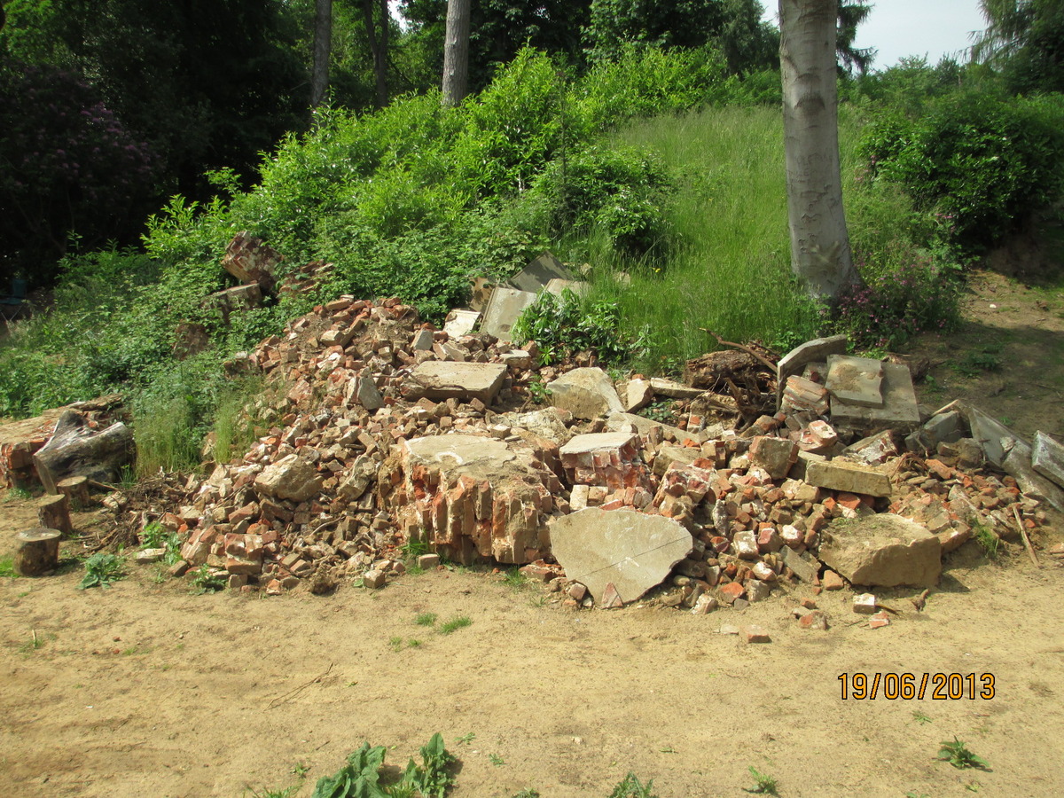 Rubble before clearance